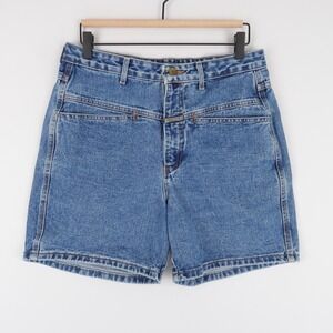 Vintage Girbaud Brand X Shorts Womens 11/12 Blue Stone Washed High Rise
